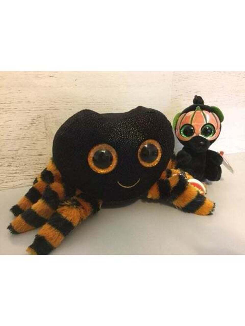 Ty Beanie Babies Spider, Bear Clip Halloween Plush Spooky Whimsigoth Collectable